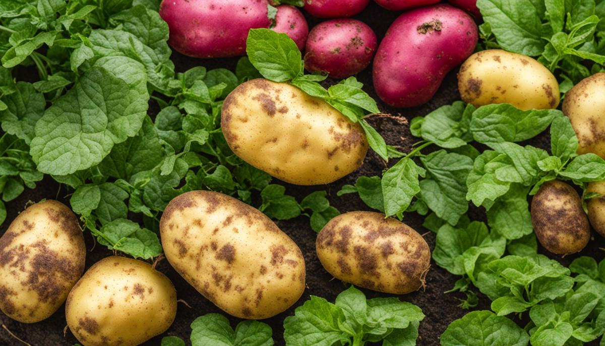 Image depicting various potato plant diseases to aid in identification