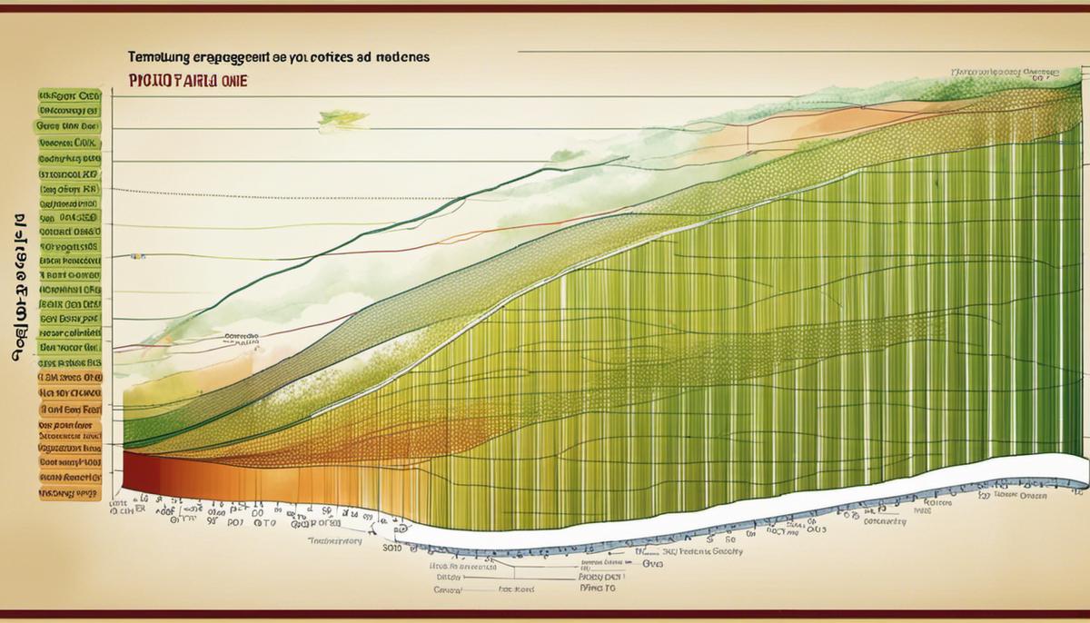 A diagram showing different temperature ranges and their effects on potato growth and quality